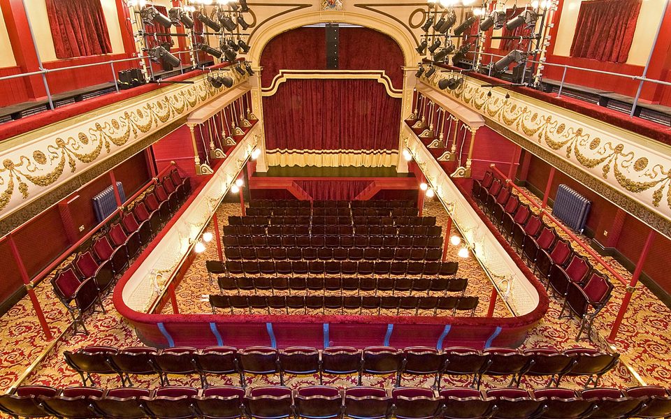 CV Auditorium From Circle Rear View of the stage and auditorium at City Varieties taken from the Balcony