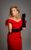 Michelle Collins Michelle Collins in a red dress with long black gloves