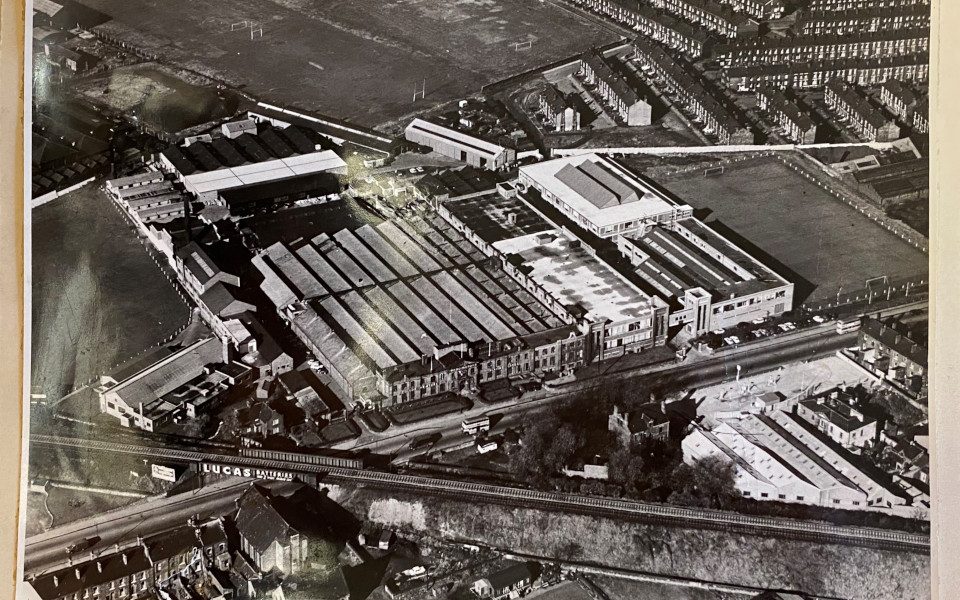 Aerial view of the Waddingtons Factory, Wakefield Road Leeds