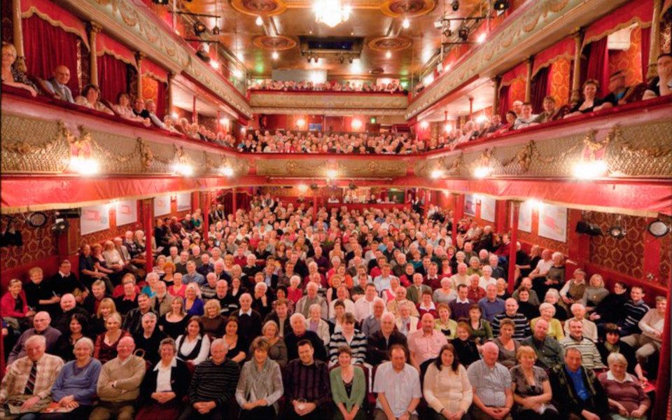 A full audience for Ken Dodd at City Varieties Music Hall