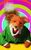 The Basil Brush Show Basil Brush in a green jacket and red cravat in front of a swirly colourful background