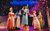 Isobel McArthur, Hannah Jarrett-Scott, Christina Gordon, Tori Burgess and Meghan Tyler in M&P sort of. Photo by Matt Crockett Women in regency style costumes singing and dancing surrounded by confetti