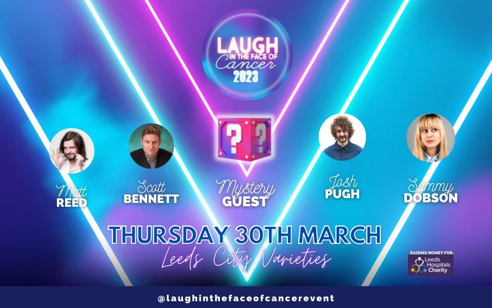 Laugh in the face of cancer line-up: Matt Reed, Josh Pugh, Scott Bennett and Sammy Dobson