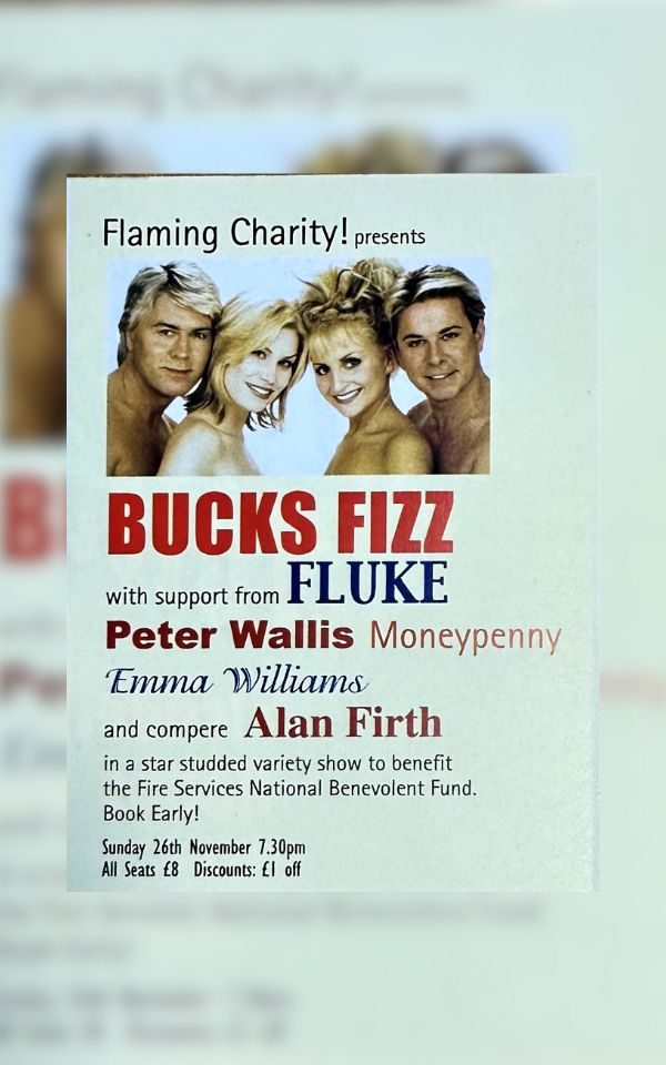Bucks Fizz event promo from a magazine