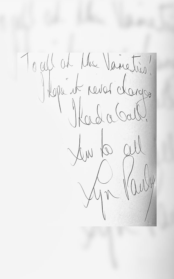 A page with Lyn Paul's signature saying, 
