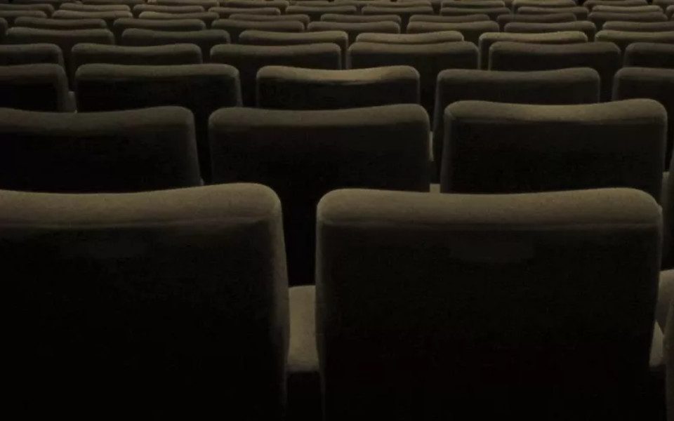 Cinema Seats in dark grey.