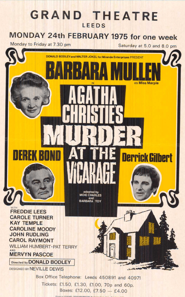 A programme for a 1975 production of Murder at the Vicarage. Credit: Leodis