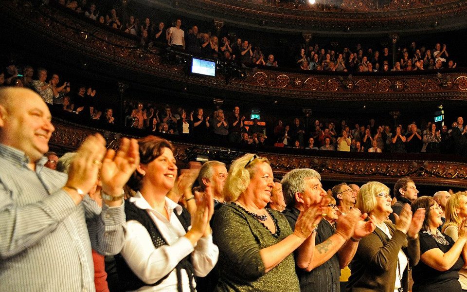 A view of the Leeds Grand Theatre audience during a show.