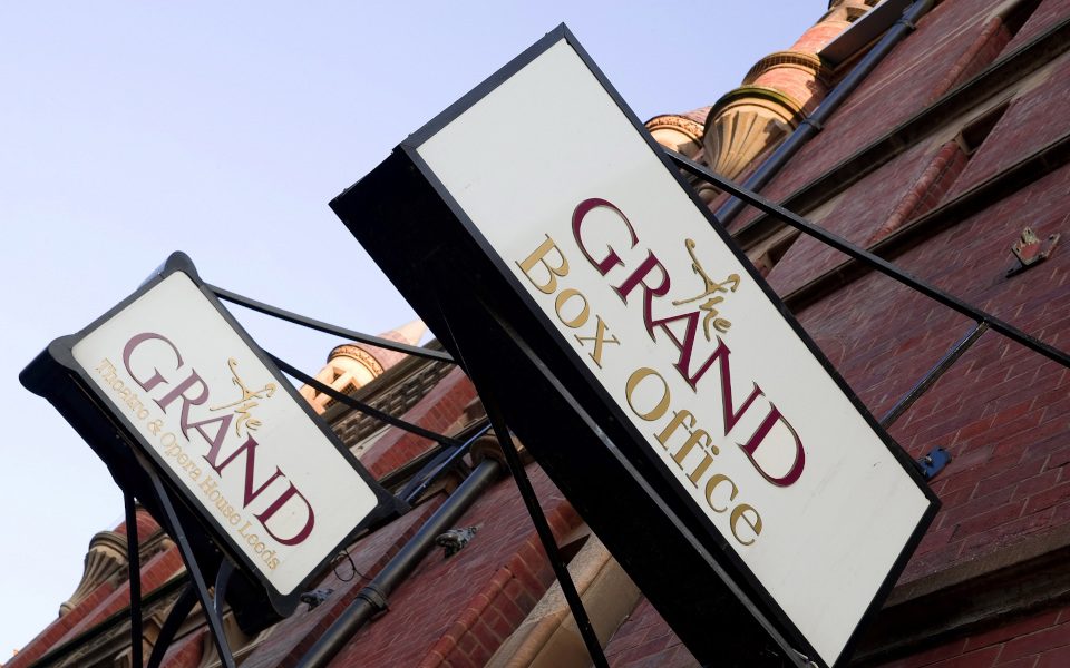 The Grand's Box Office sign.