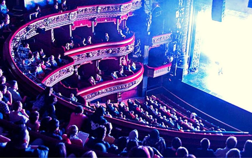 A view of the Leeds Grand Theatre audience during a show taken from the Upper Balcony