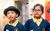 Pupils in workshop. Credit Chris Coote A pair of primary school children dressed up in historical props during a workshop