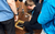 Technical students on a tour of City Varieties. Credit Aaron Cawood A student crouching looking into a hatch on the floor at City Varieties.