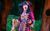 Peter Pan Goes Wrong Captain Hook in Peter Pan Goes Wrong wearing a red pirate costume, giant moustache and hook for a hand