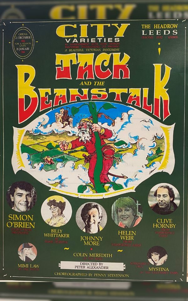 The poster for Jack and the Beanstalk in 1988 featuring an illustration of the giant