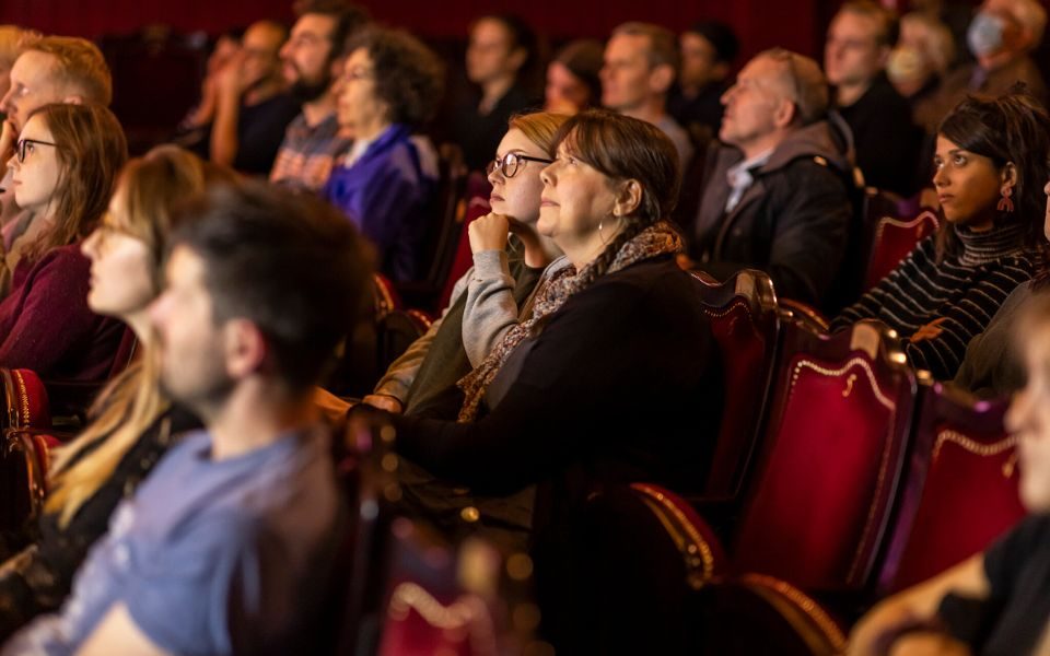 An audience at the Leeds International Festival of Ideas.