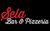 Sela Bar & Pizzeria logo The word Sela is written in red with Bar and Pizzeria written underneath in white.