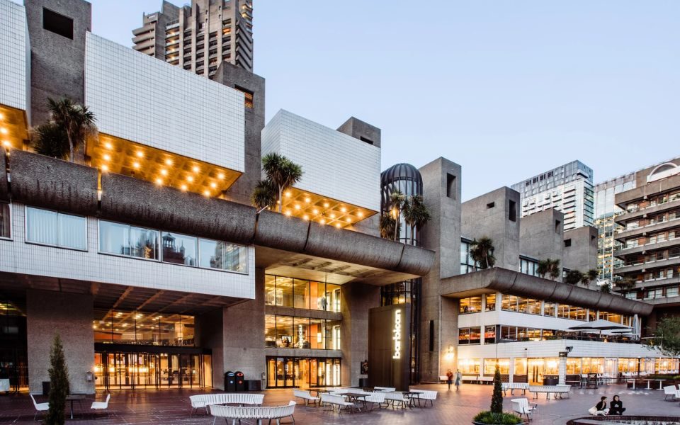 The exterior to the Barbican Centre in London