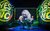 Derren Brown: Only Human Derren Brown sits at a table opposite an audience member. Her face is projected on the screen behind and two screens either side show text reading 'Yes and/or No'.