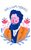 William Morris A cartoon, stylised illustration of a bearded man in a suit accompanied by flowers and text reading: William Morris.